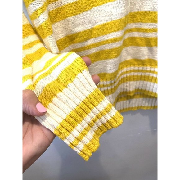 New GAP Striped Yellow Vneck Pullover Sweater - Picture 5 of 7